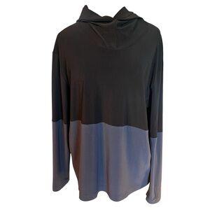 Norma Kamail Black Gray Jersey Tunic With Hood Large No Tag
